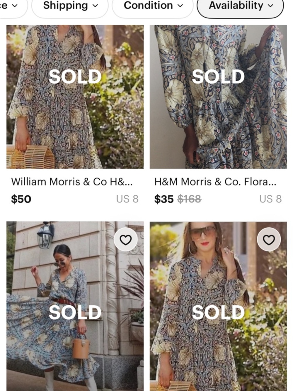 Morris & Co x H&M Sheer Bohemian Flowy Tiered Midi Dress Sz 8/Medium - Picture 10 of 10